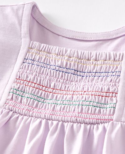 Baby Dolman Sleeve Smocked Dress & Bloomers Set in Orchid Hush - main