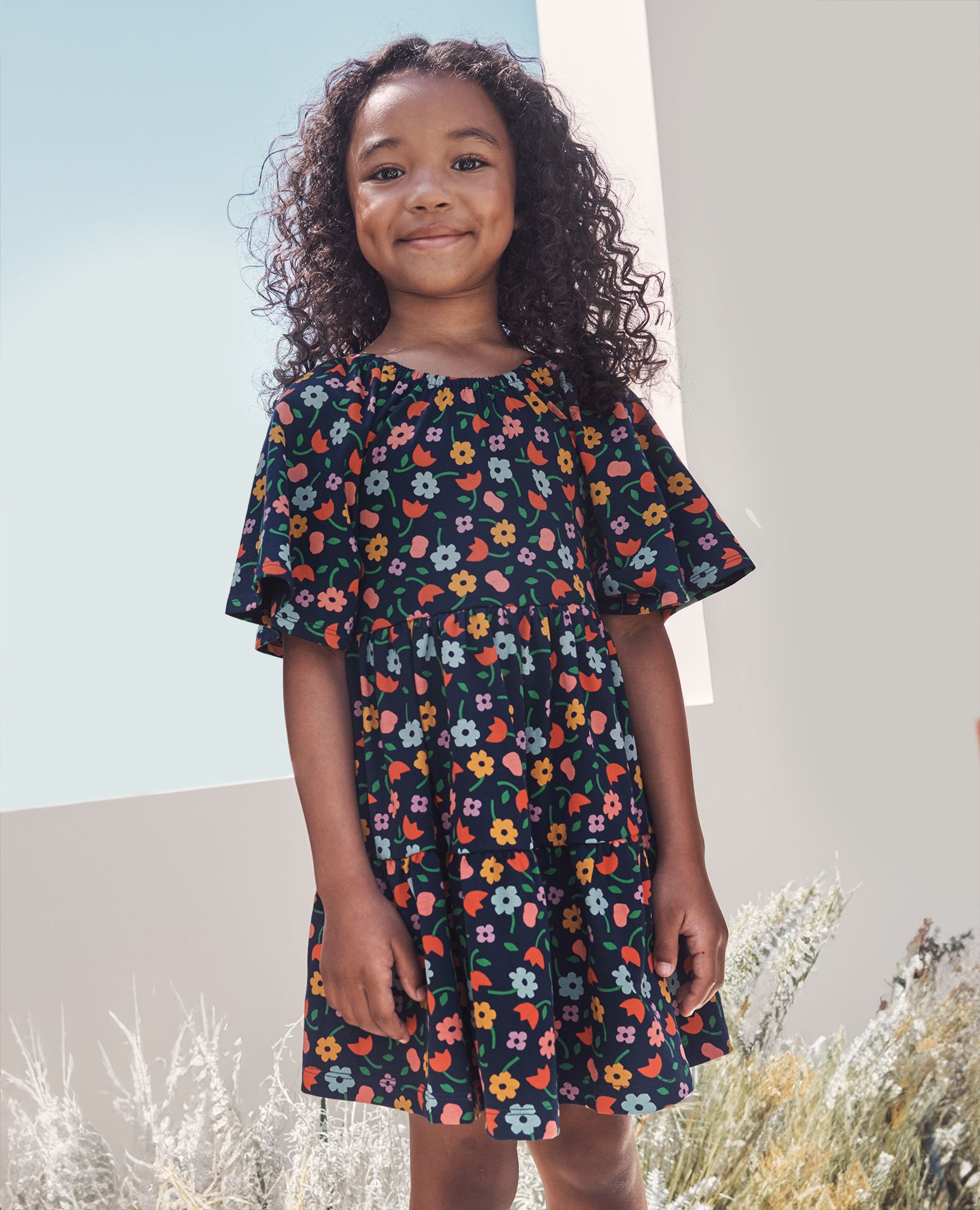 Short sleeve tiered dress 2025