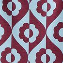 Long Sleeve Ruffle Skater Dress with Pockets in Blue and Red 2-tone - swatch