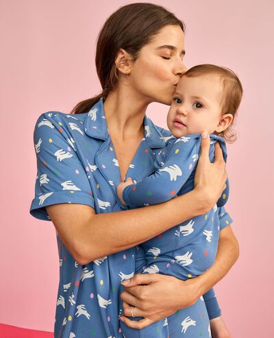 Women's Short Sleeve HannaSoft™ Pajama Set in Bunny Hop - main