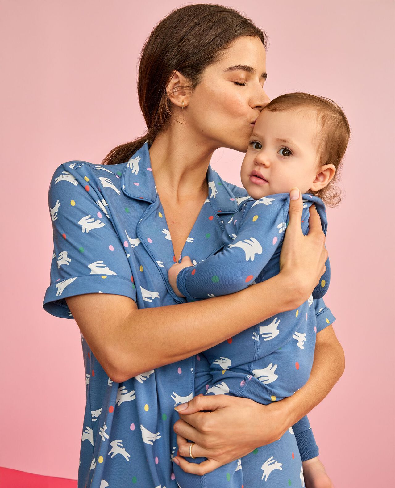 Women's Short Sleeve HannaSoft™ Pajama Set in Bunny Hop - main