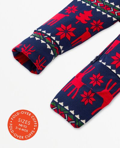 Holiday HannaSoft™ Sleeper in Dear Deer on Navy - main
