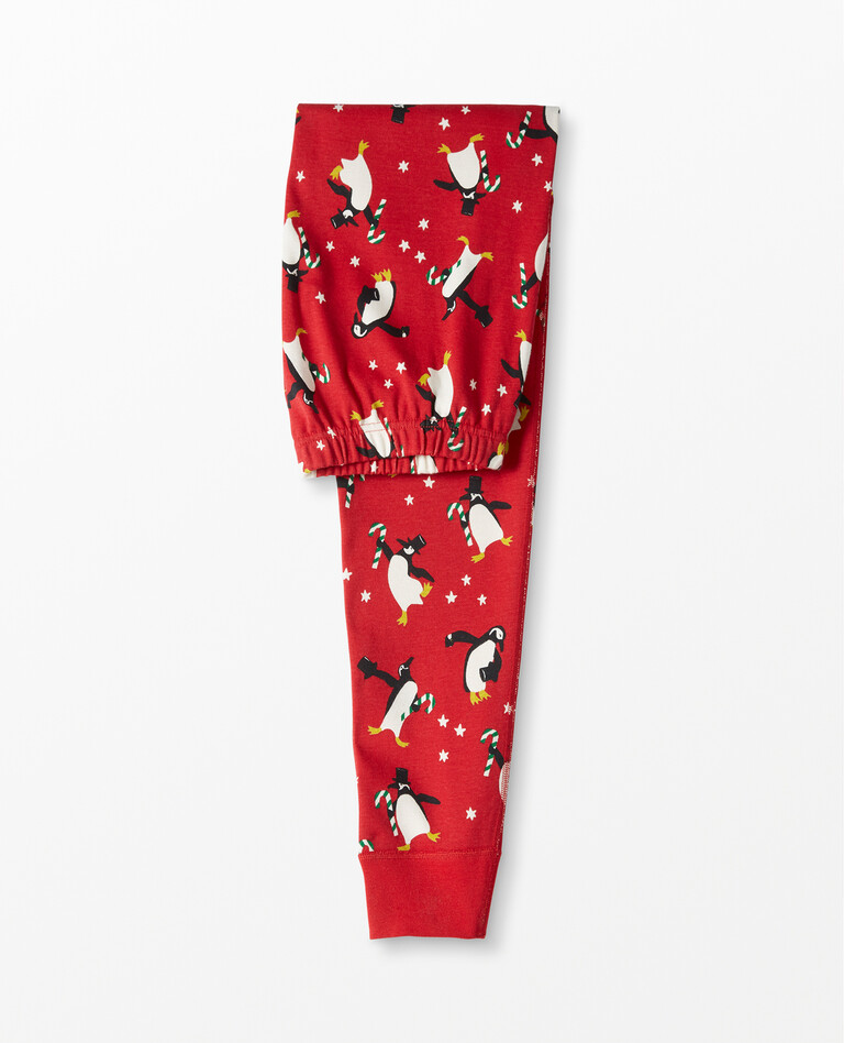 Adult Long John Pant In Organic Cotton in Penguin Party - main