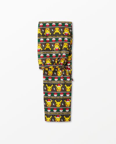 Adult Unisex Pokémon Holiday Long John Flannel Pajama Pant in Pikachu Fair Isle - main