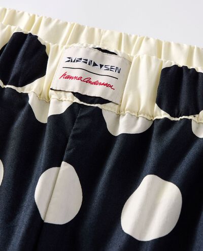 Adult Dusen Dusen Poplin Pajama Pants in Sweet Corn/Caviar Dots - main