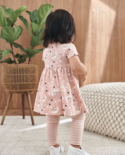 Baby Peanuts Dress & Leggings Set in HannaSoft™ in Snoopy Layette Pink - main