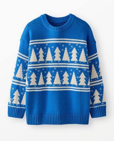 Holiday Sweater in Rows of Trees - main