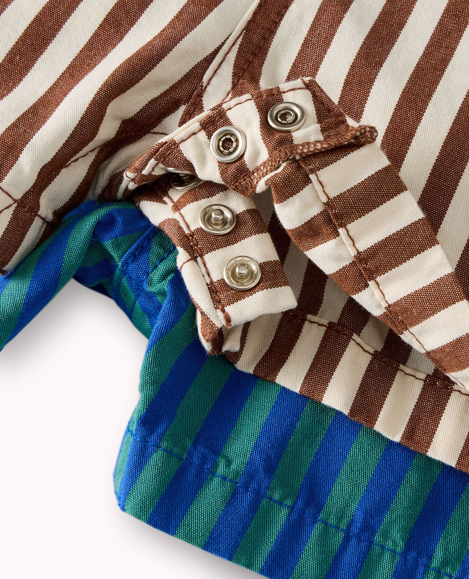 Baby Canvas Shortalls in Tortoise Shell/Ecru - main