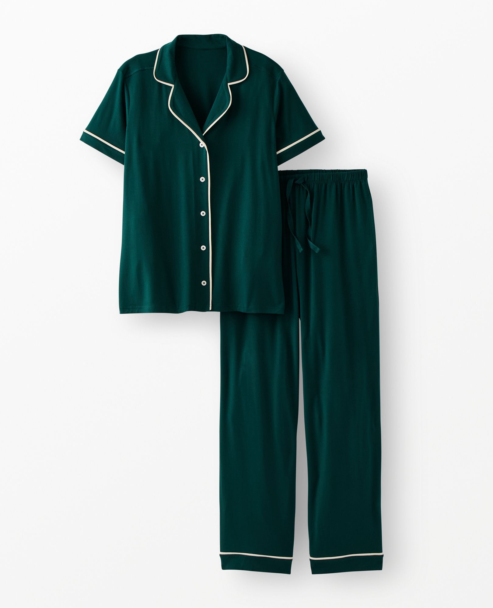 Women's Short Sleeve HannaSoft™ Pajama Set in Ponderosa Green - main