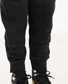 Double Knee Slim Sweatpants in Black - main