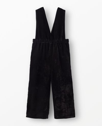 Velvet Wide Leg Jumpsuit in Black - main