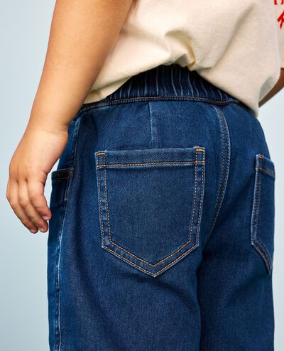 Supersoft Denim Barrel Pants in Medium Denim Wash - main