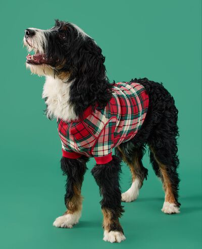 S Family Print Pet John in Red Holiday Plaid - main