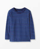 Bright Kids Basics Pocket Tee In Pima Cotton in Navy Blue/Lookout Blue - main