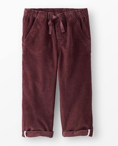 Corduroy Pull-On Pants in Eggplant - main
