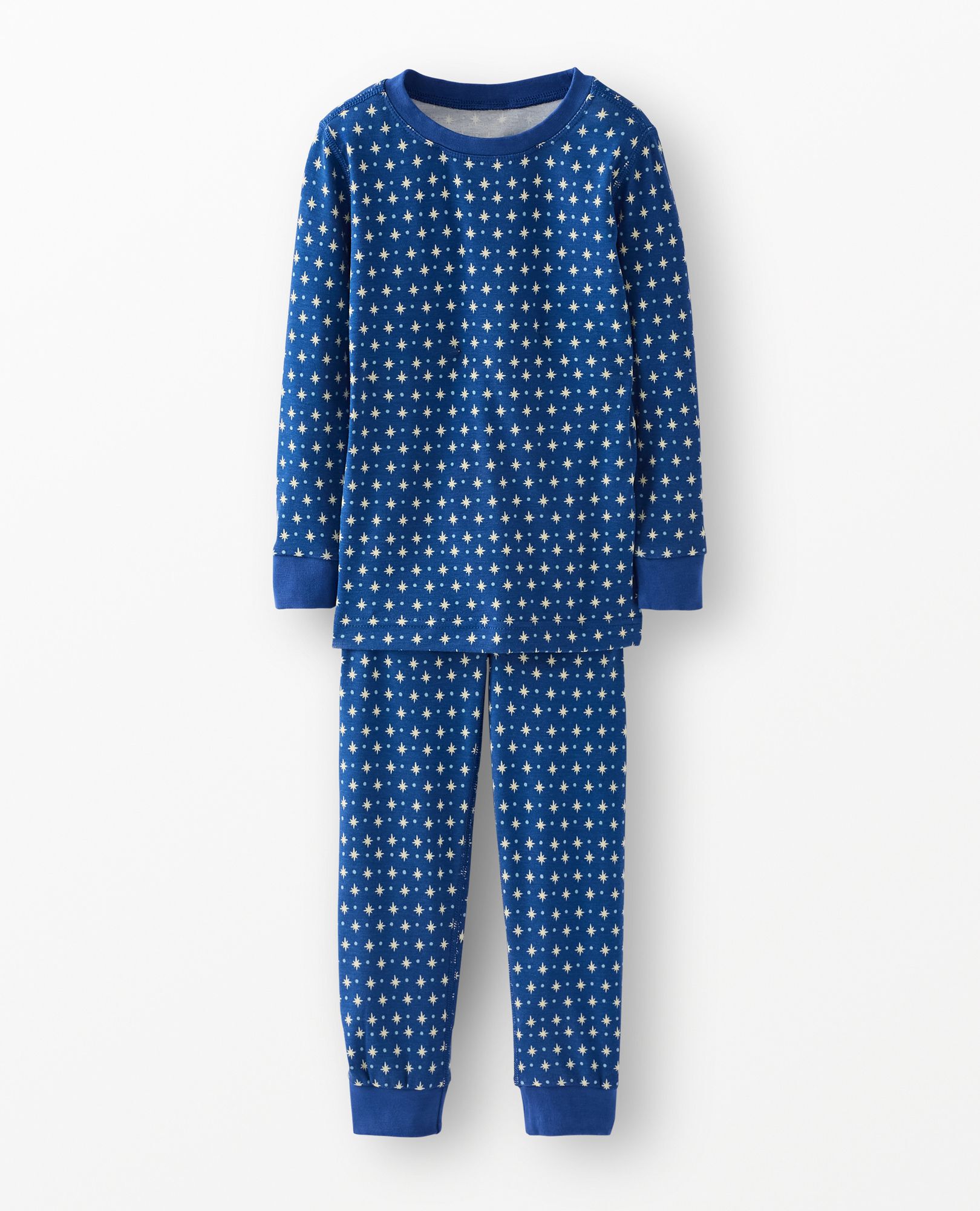 Holiday HannaSoft™ Stretch Pajama Set in North Star on Stellar Blue - main