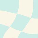 Relaxed Fit Checker T-Shirt in Feather Blue Wavy Check - swatch