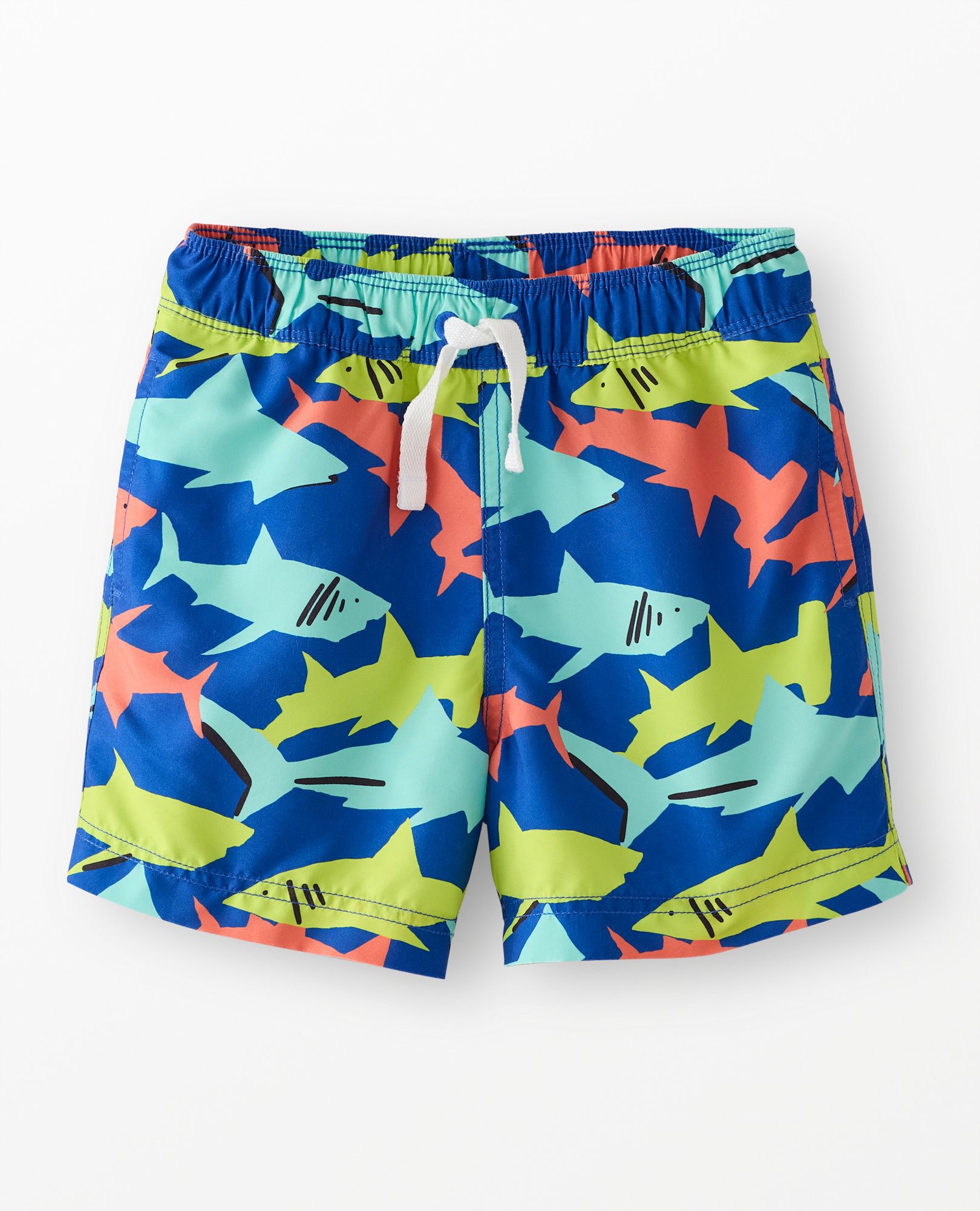 Swim Trunks in Neon Sharks - main