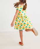 Print Pocket Dress in Daffodil on Lemon - main