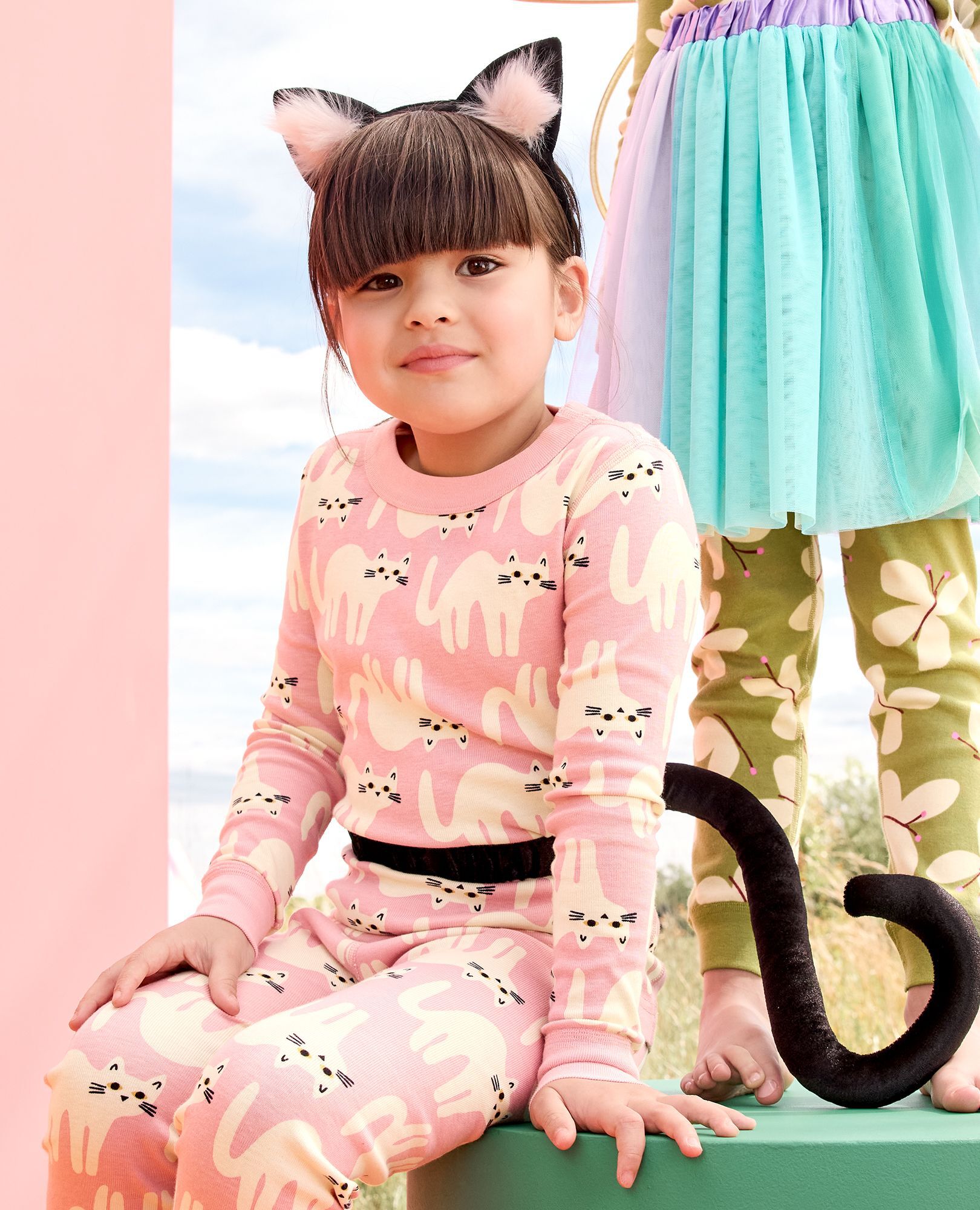 Halloween HannaJams™ Pajama Set in Cats on Powdered Rose - main