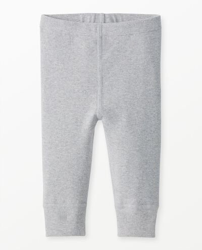 Baby Ribbed Leggings in Heather Grey - main