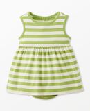 Baby Sleeveless Skirted Bodysuit in Leaf Green/Ecru - main