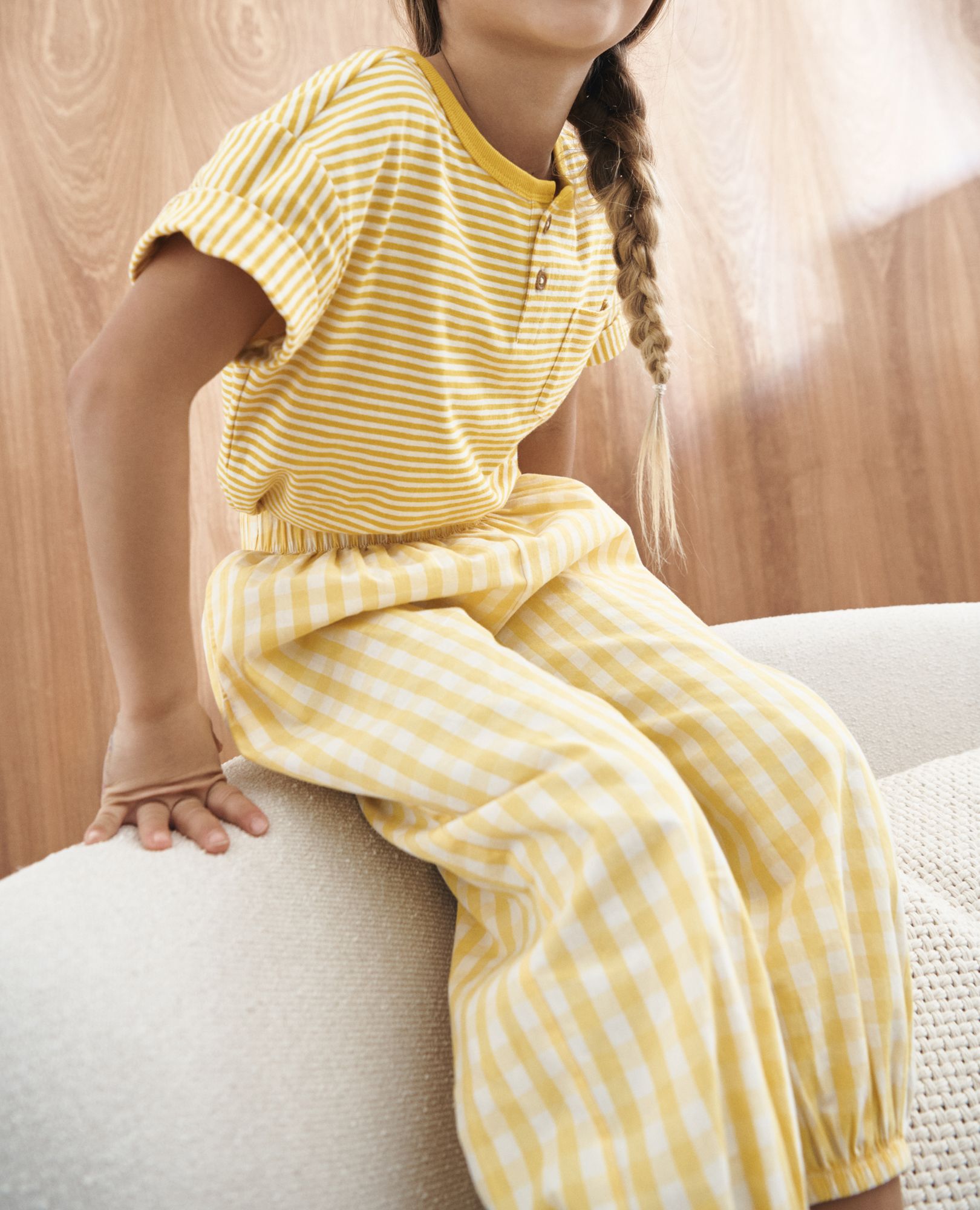 Color Piping Parachute Pants