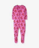 Baby Zip Footed Sleeper In Organic Cotton in Posies - main