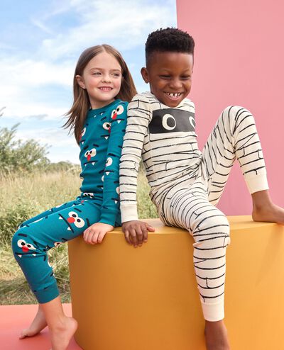 Halloween HannaJams™ Pajama Set in Monster Face on Atlantic Blue - main