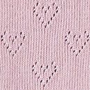 Long Sleeve Pointelle Heart Turtleneck Top in Cosmic Purple - swatch