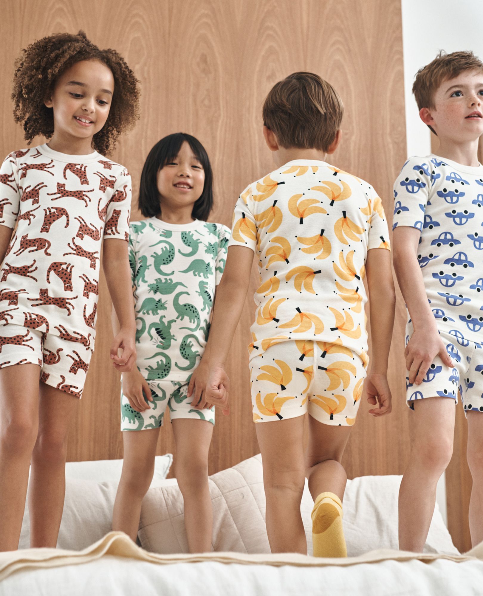 HannaJams™ Pajama Set in Romy the Cheetah on Ecru - main