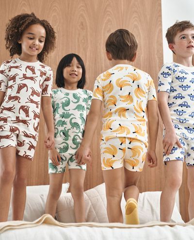 HannaJams™ Pajama Set in Romy the Cheetah on Ecru - main