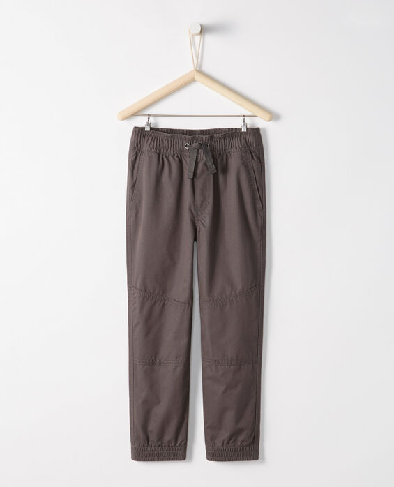 Double Knee Peached Canvas Joggers