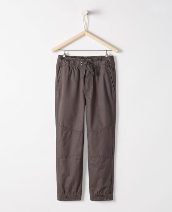 Double Knee Peached Canvas Joggers