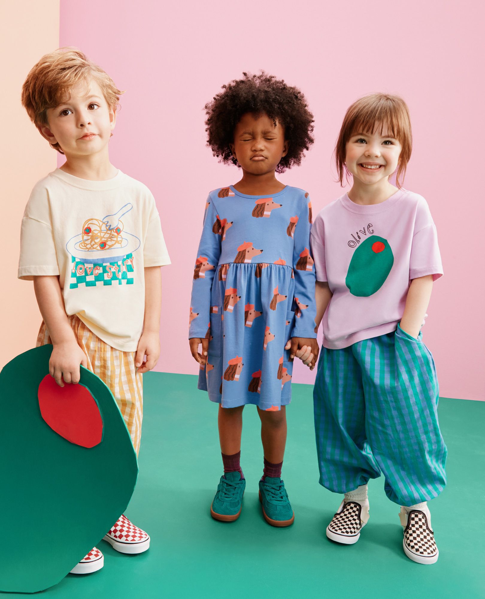 Long Sleeve Playground Dress with Pockets in Bruno on Horizon Blue - main