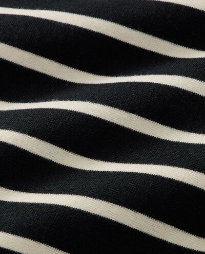 Women's Wide Leg Pajama Set in Black/Ecru - main