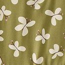 Skater Dress with Pockets in Butterflies on Moss Green - swatch