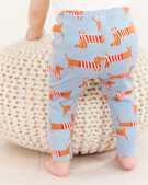 Baby Wiggle Pants In Organic Cotton in Dachshund on Grey - main