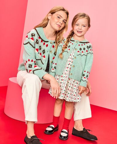 Collared Fair Isle Cardigan in Winter Fair Isle - main