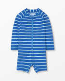 Baby Recycled Rash Guard Suit in Baltic Blue/Wave - main