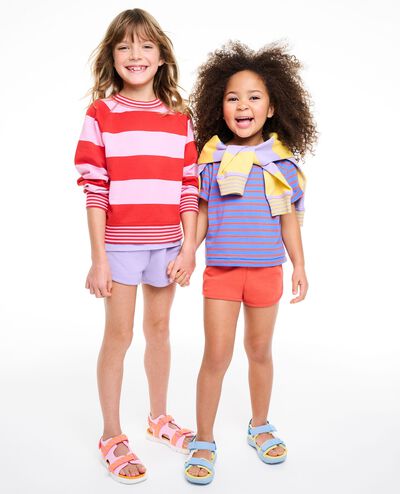 French Terry Dolphin Vent Shorts in Violet Tulip - main