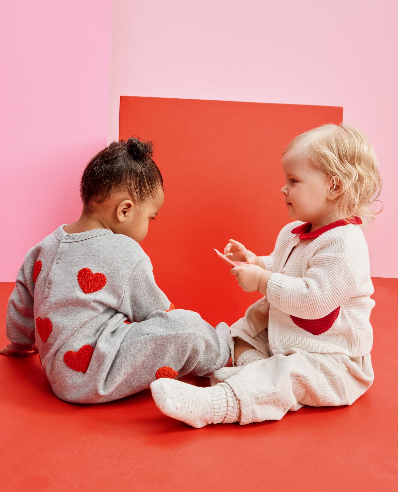 Baby Valentine's Oversized French Terry Romper | Hanna Andersson