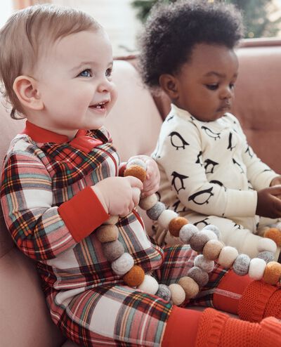 Baby Holiday Zip Sleeper in Family Holiday Plaid - main