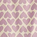 Skater Dress with Pockets in Purple Hearts on Almond Oil - swatch