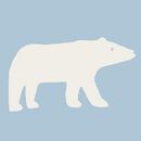 Holiday Flannel Nightgown in Snowy Polar Bear on North Air - swatch