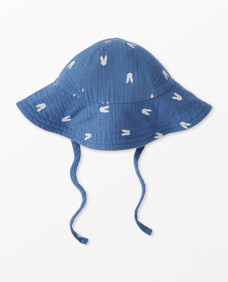 Baby Floppy Sun Hat in Bunnies on Blue - main