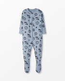 Baby Zip Footed Sleeper In Organic Cotton in Cosmos - main