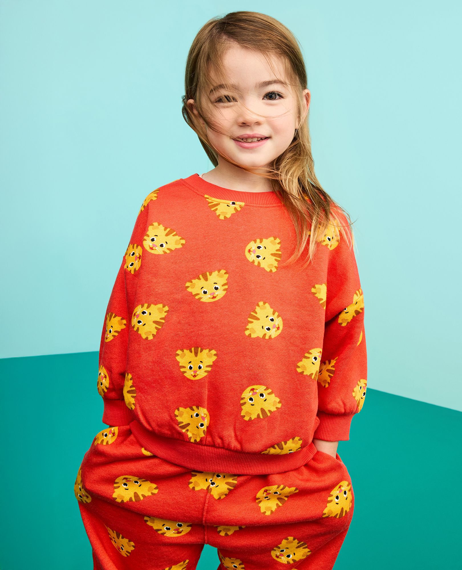 Daniel Tiger Oversized French Terry Sweatshirt & Sweatpants Set in Daniel Tiger - main