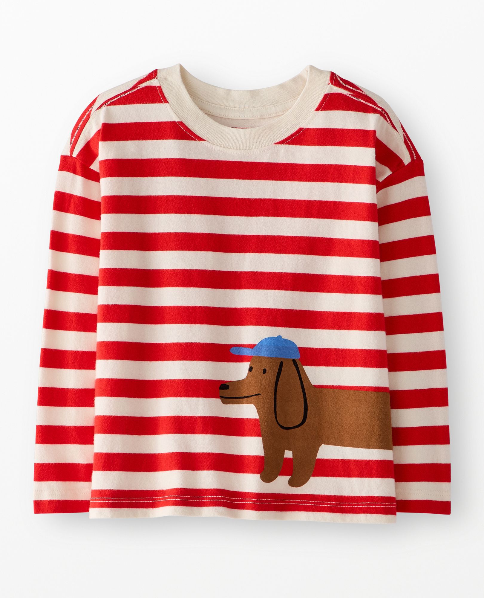 Long Sleeve Relaxed Fit Graphic T-Shirt in Footlong Dachshund - main