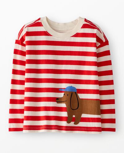 Long Sleeve Relaxed Fit Graphic T-Shirt in Footlong Dachshund - main